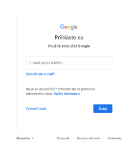 Prvá konfigurácia Google Workspace v Paneli IONOS, prihlásenie do účtu administrátora
