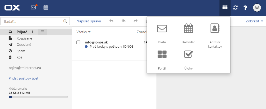 Čo je to Pošta IONOS (tzv. webmail)?